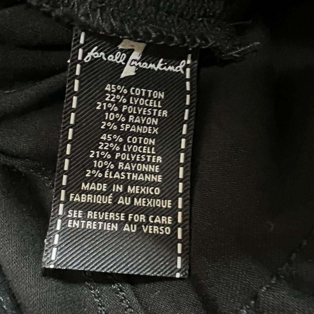 7 For All Mankind Ankle Skinny Jeans 28 Maternity Womens Bair Denim Black New - Picture 8 of 8